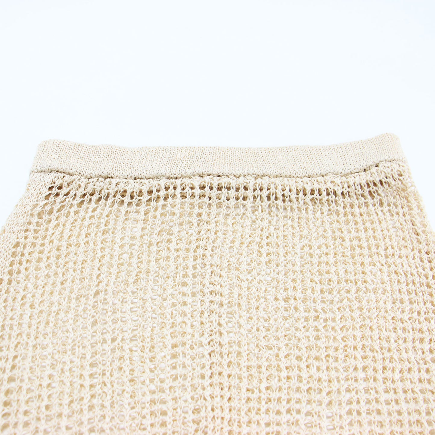 テープヤーン メッシュ スカート / Tape Yarn Mesh Skirt ロング ウエストゴム スリット