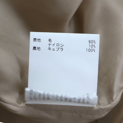 ビーバー ショート コート / スタンドカラー 長袖 Aライン ワイドスリーブ ウール