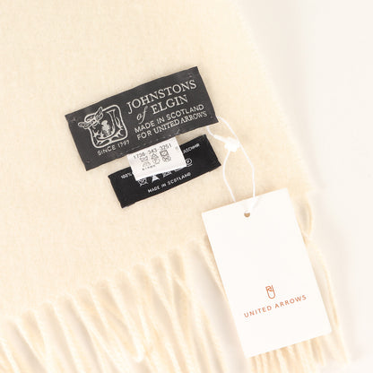 × UNITED ARROWS 別注 21秋冬 カシミヤ ソリッド ストール / マフラー 大判 フリンジ