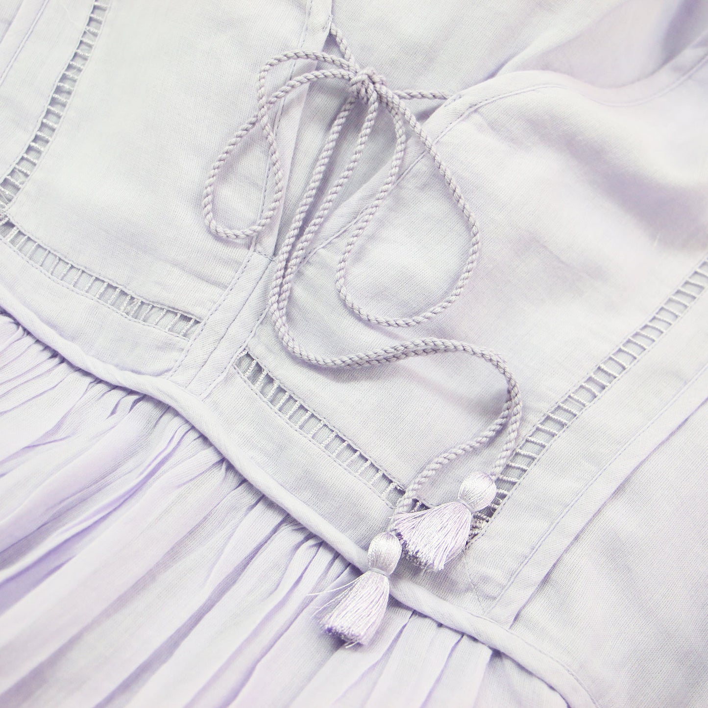 25春夏 コットンボイル ギャザー ドレス / Cotton Voile Gather Dress ワンピース ロング Vネック 七分袖 ボリュームスリーブ