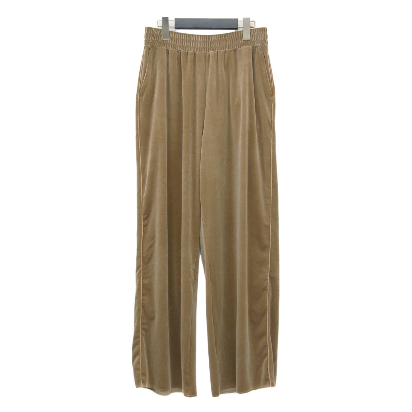 × Plage 別注 24秋冬 ストレッチ ベロア ワイド イージー パンツ / LAYLA ウエストゴム サイドコード