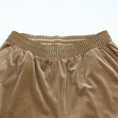 × Plage 別注 24秋冬 ストレッチ ベロア ワイド イージー パンツ / LAYLA ウエストゴム サイドコード