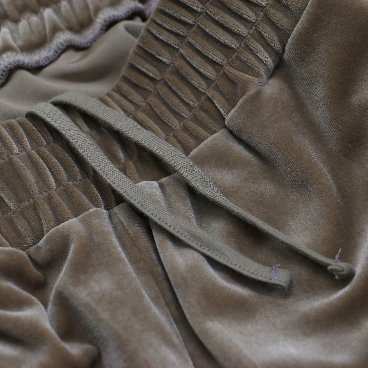 × Plage 別注 24秋冬 ストレッチ ベロア ワイド イージー パンツ / LAYLA ウエストゴム サイドコード