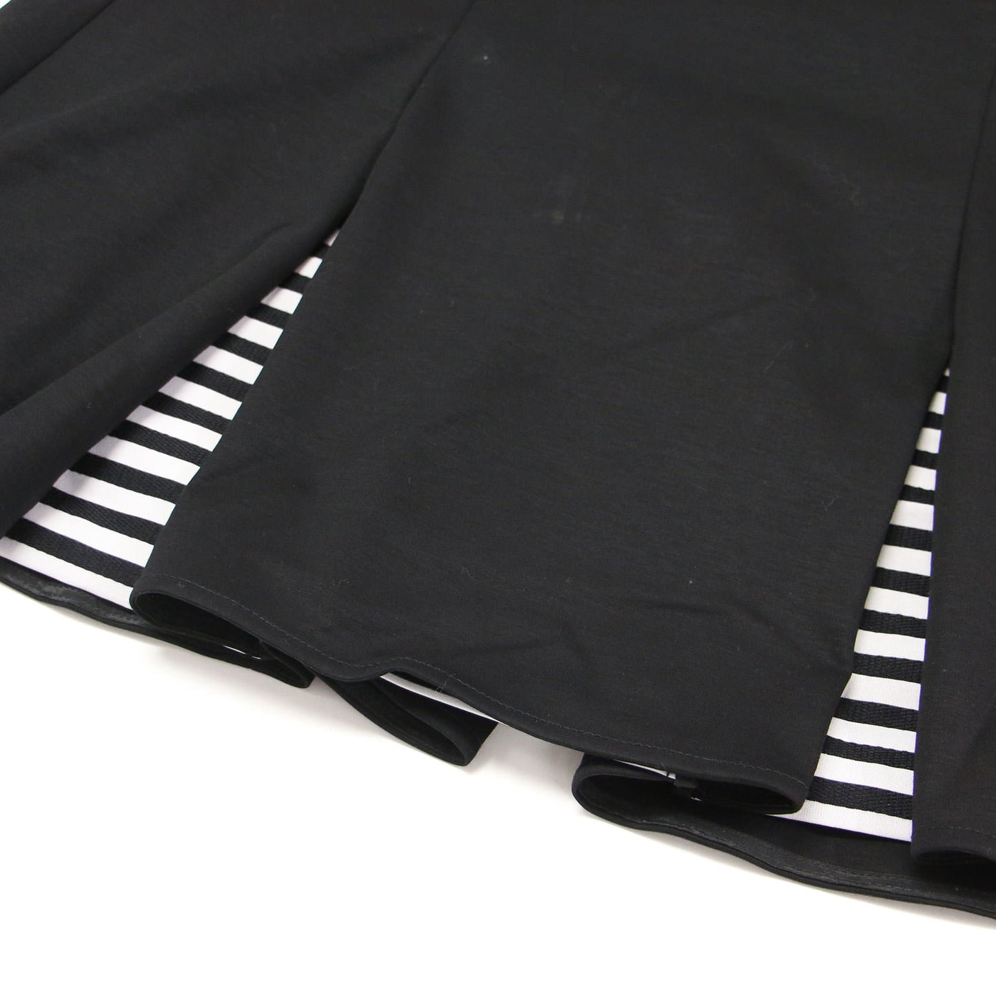 25秋冬 ボーダー フレア Tシャツ / BORDER FLARE TEE カットソー 半袖 クルーネック タック コットン