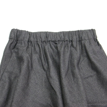 24秋冬 フラノ ストレッチ ギャザー マキシ スカート / フレア ウエストゴム ウール