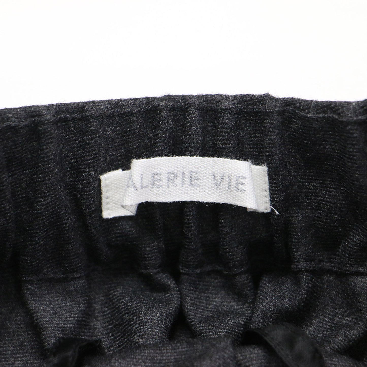 24秋冬 フラノ ストレッチ ギャザー マキシ スカート / フレア ウエストゴム ウール