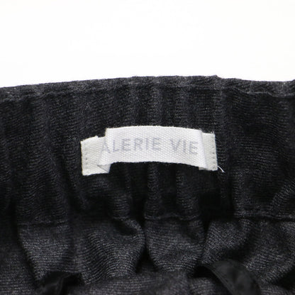 24秋冬 フラノ ストレッチ ギャザー マキシ スカート / フレア ウエストゴム ウール