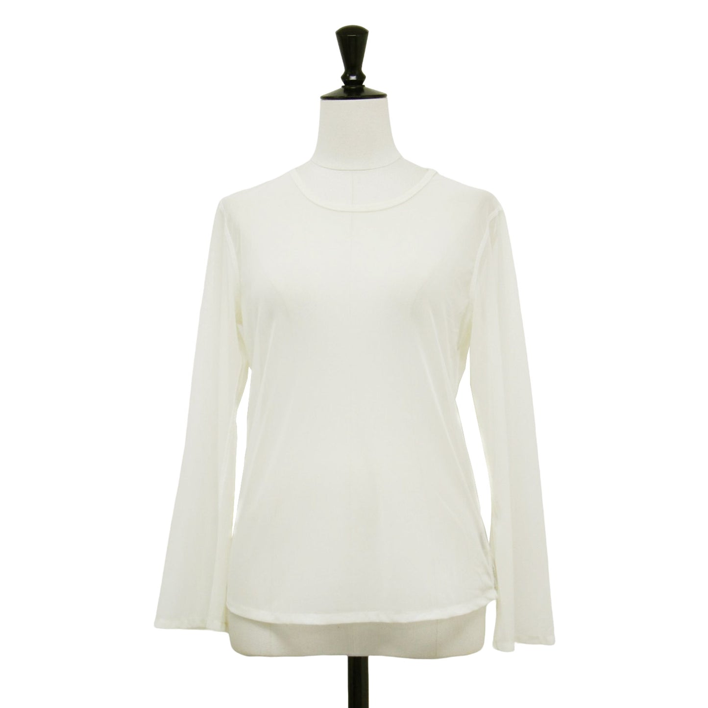 24秋冬 メッシュ 長袖 Tシャツ / EASY LS SHIRT カットソー プルオーバー クルーネック シアー チュール