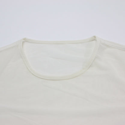 24秋冬 メッシュ 長袖 Tシャツ / EASY LS SHIRT カットソー プルオーバー クルーネック シアー チュール