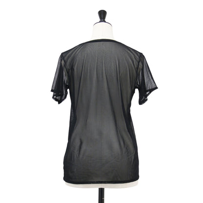 24春夏 シアー ネット 半袖 Tシャツ / カットソー プルオーバー ハーフスリーブ クルーネック メッシュ