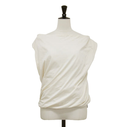 25春夏 ボートネック ドレープ カットソー / Turn Tシャツ タンクトップ ノースリーブ コットン