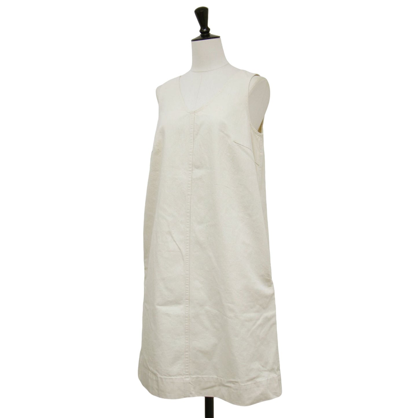 R.H.Vintage 25春夏 ダブルステッチ デニム ミニ ドレス / ワンピース チュニック Vネック ノースリーブ コットン