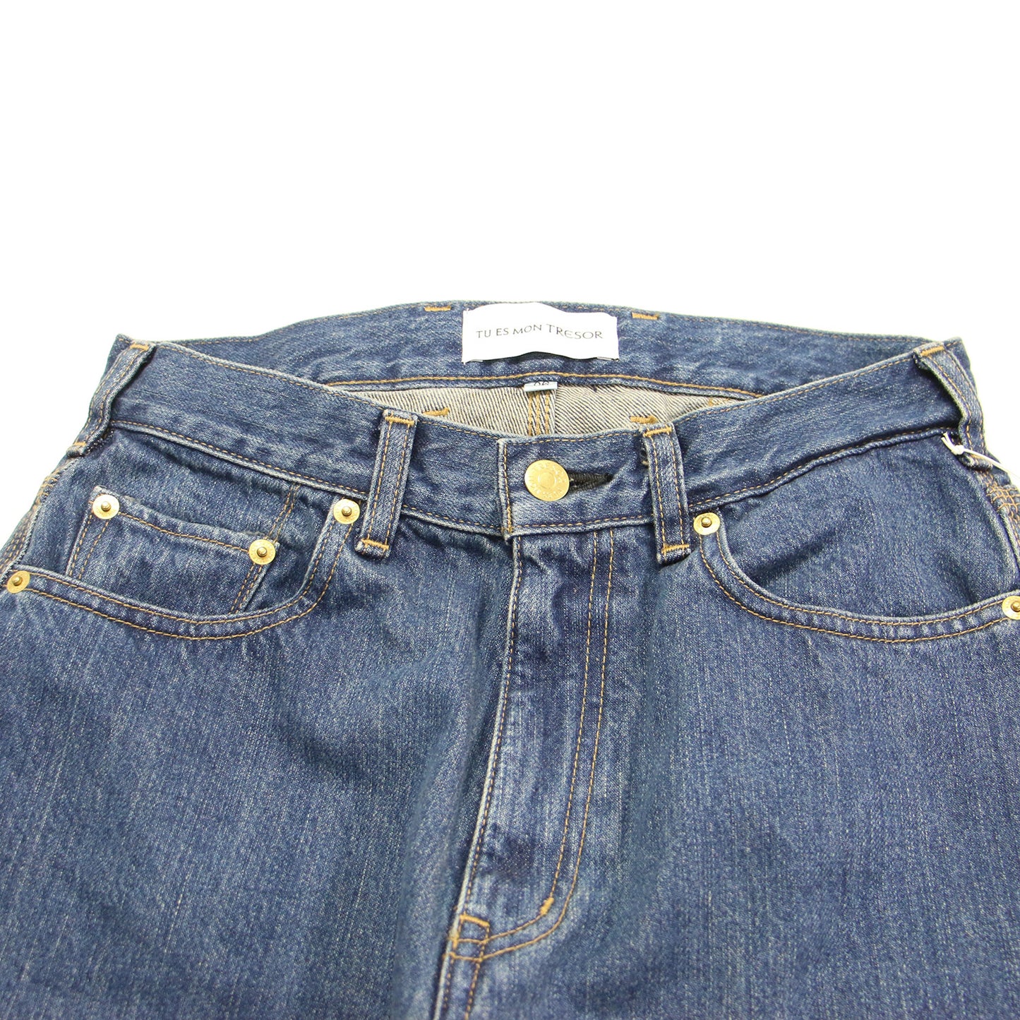 ハイライズ ストレート デニム パンツ / The Jet Jean Solid 1wash ジーンズ ワンウォッシュ コットン