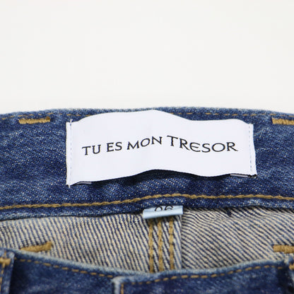 ハイライズ ストレート デニム パンツ / The Jet Jean Solid 1wash ジーンズ ワンウォッシュ コットン