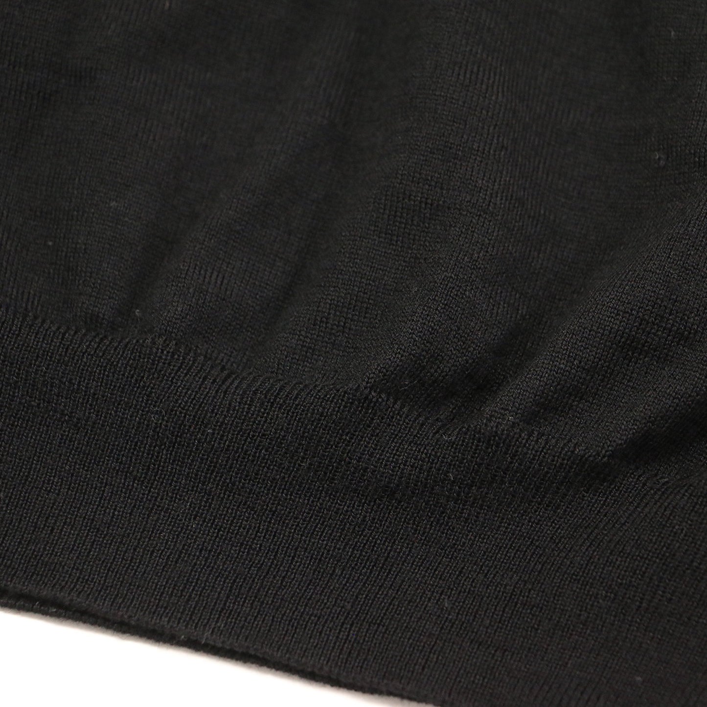 ウール キーネック 七分袖 ニット / プルオーバー Vネック ハイゲージ