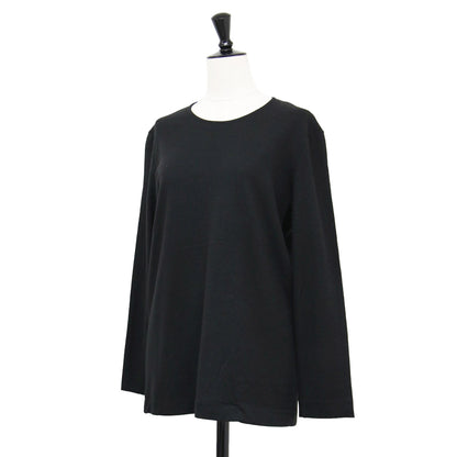 ウール ジャージー 長袖 カットソー / Tシャツ プルオーバー クルーネック ストレッチ