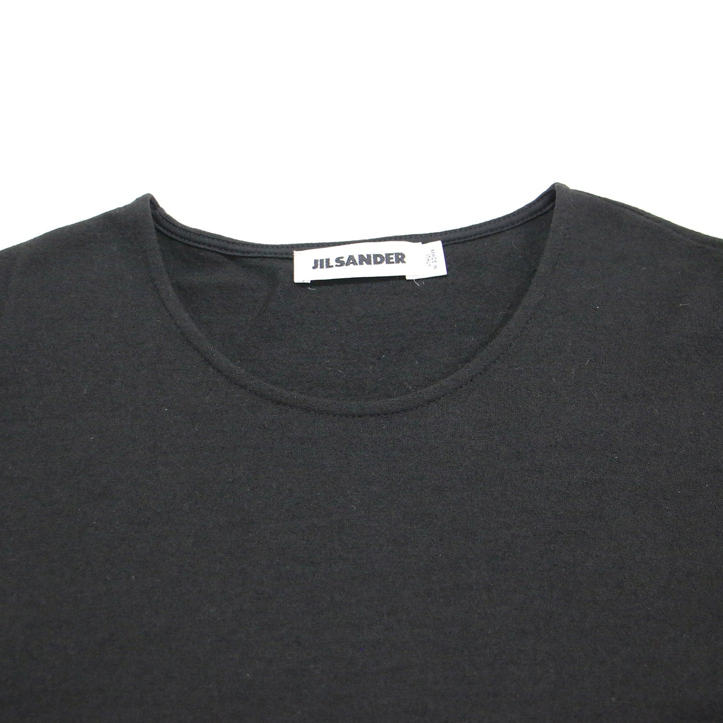 ウール ジャージー 長袖 カットソー / Tシャツ プルオーバー クルーネック ストレッチ