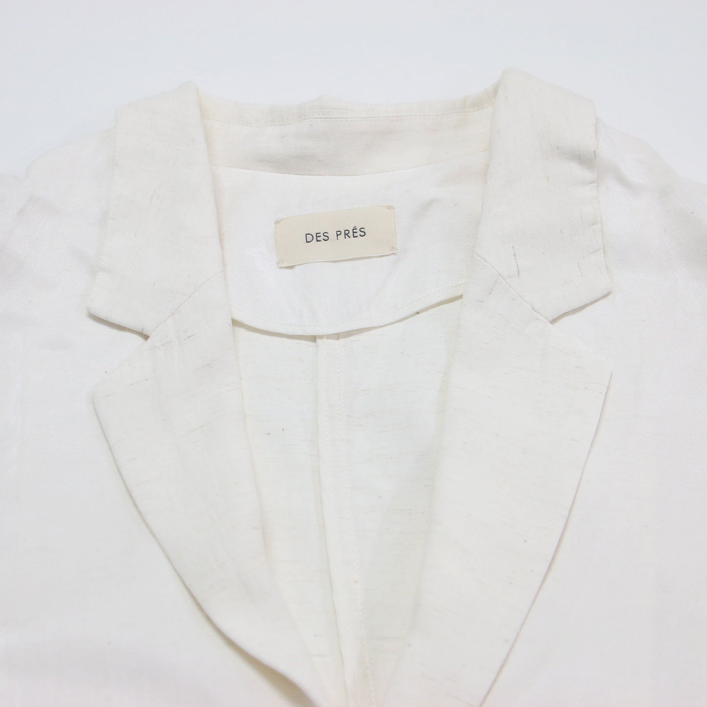 25春夏 ソフトサテン ハーフスリーブ ジャケット / テーラードジャケット ショート丈 半袖 コットン リネン