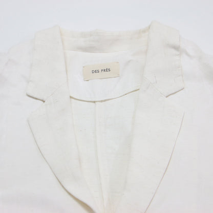 25春夏 ソフトサテン ハーフスリーブ ジャケット / テーラードジャケット ショート丈 半袖 コットン リネン