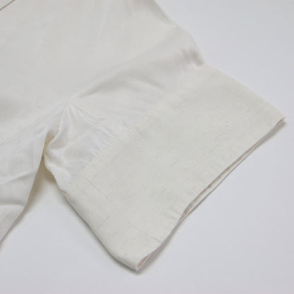 25春夏 ソフトサテン ハーフスリーブ ジャケット / テーラードジャケット ショート丈 半袖 コットン リネン