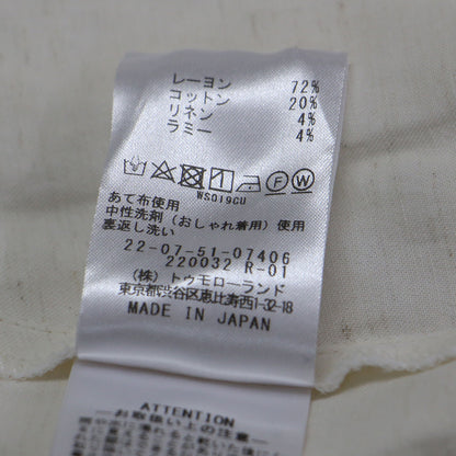 25春夏 ソフトサテン ハーフスリーブ ジャケット / テーラードジャケット ショート丈 半袖 コットン リネン