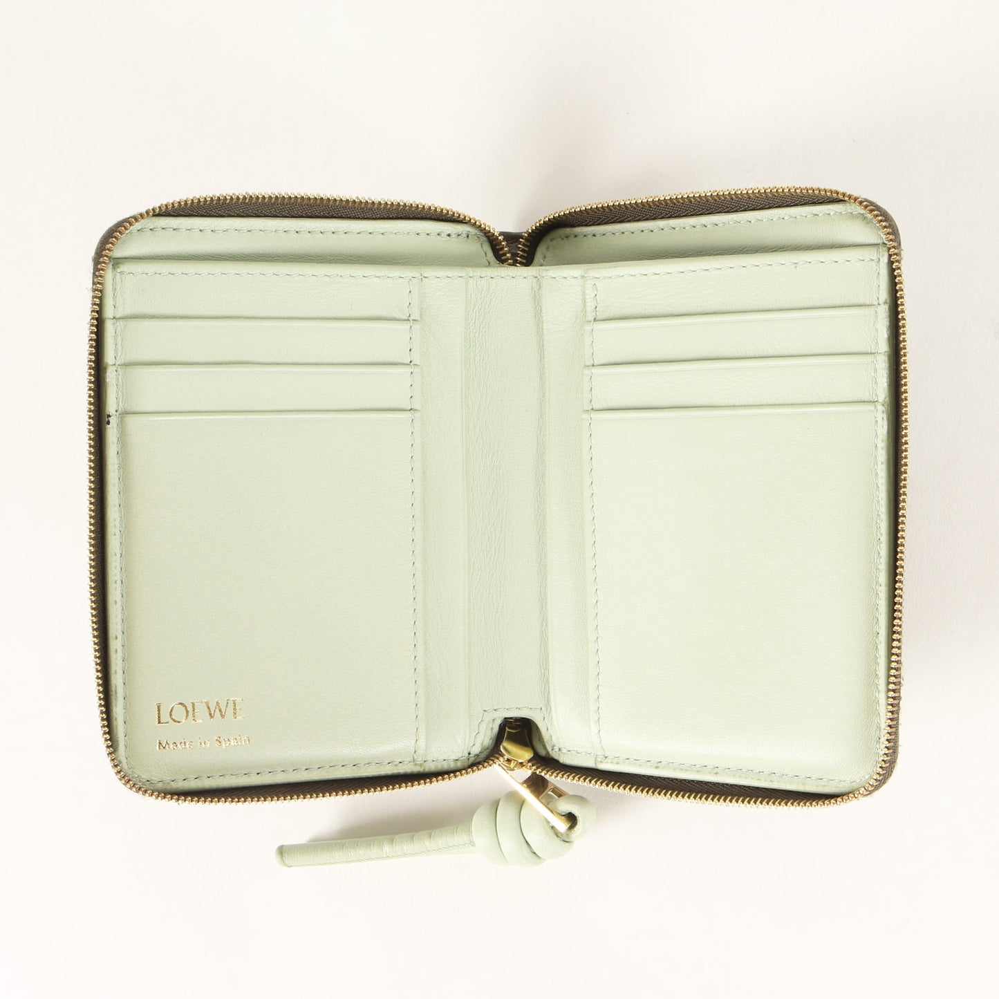 ノット コンパクト ジップアラウンド ウォレット / 二つ折り 財布 カーフレザー