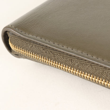 ノット コンパクト ジップアラウンド ウォレット / 二つ折り 財布 カーフレザー