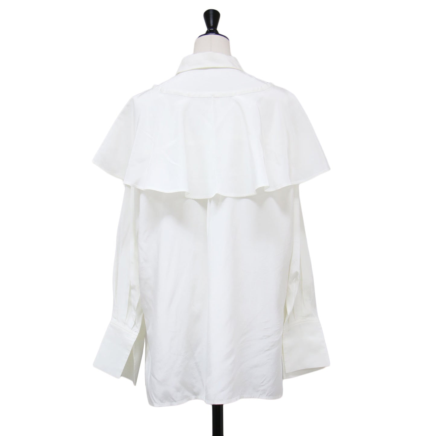 25春夏 ＆NAVY ペプラム ブラウス / シャツ 長袖 レギュラーカラー タック ケープ