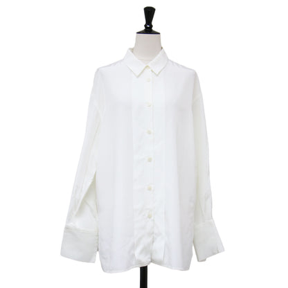 25春夏 ＆NAVY ペプラム ブラウス / シャツ 長袖 レギュラーカラー タック ケープ