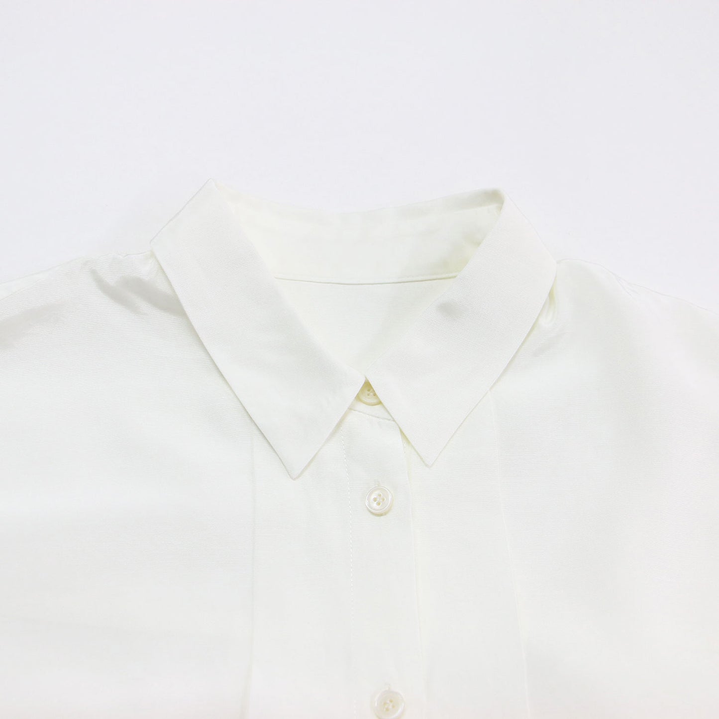 25春夏 ＆NAVY ペプラム ブラウス / シャツ 長袖 レギュラーカラー タック ケープ
