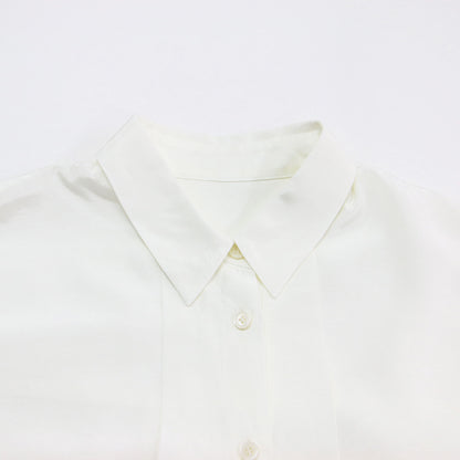 25春夏 ＆NAVY ペプラム ブラウス / シャツ 長袖 レギュラーカラー タック ケープ