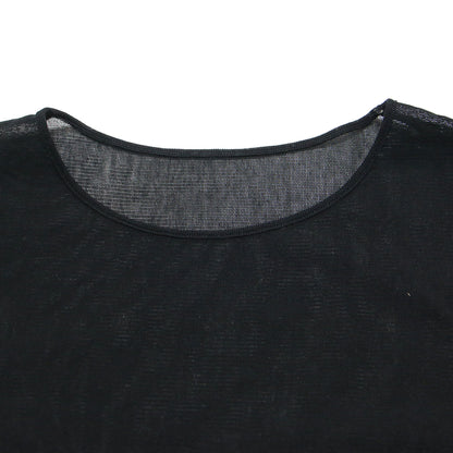 22秋冬 メッシュ シアー 長袖 カットソー / Mesh Sheer ロンT Tシャツ クルーネック コットン