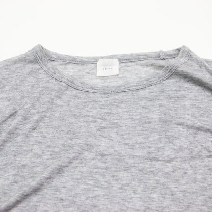 23秋冬 リヨセル カシミヤ ロング Tシャツ / カットソー 長袖 クルーネック シアー リブ