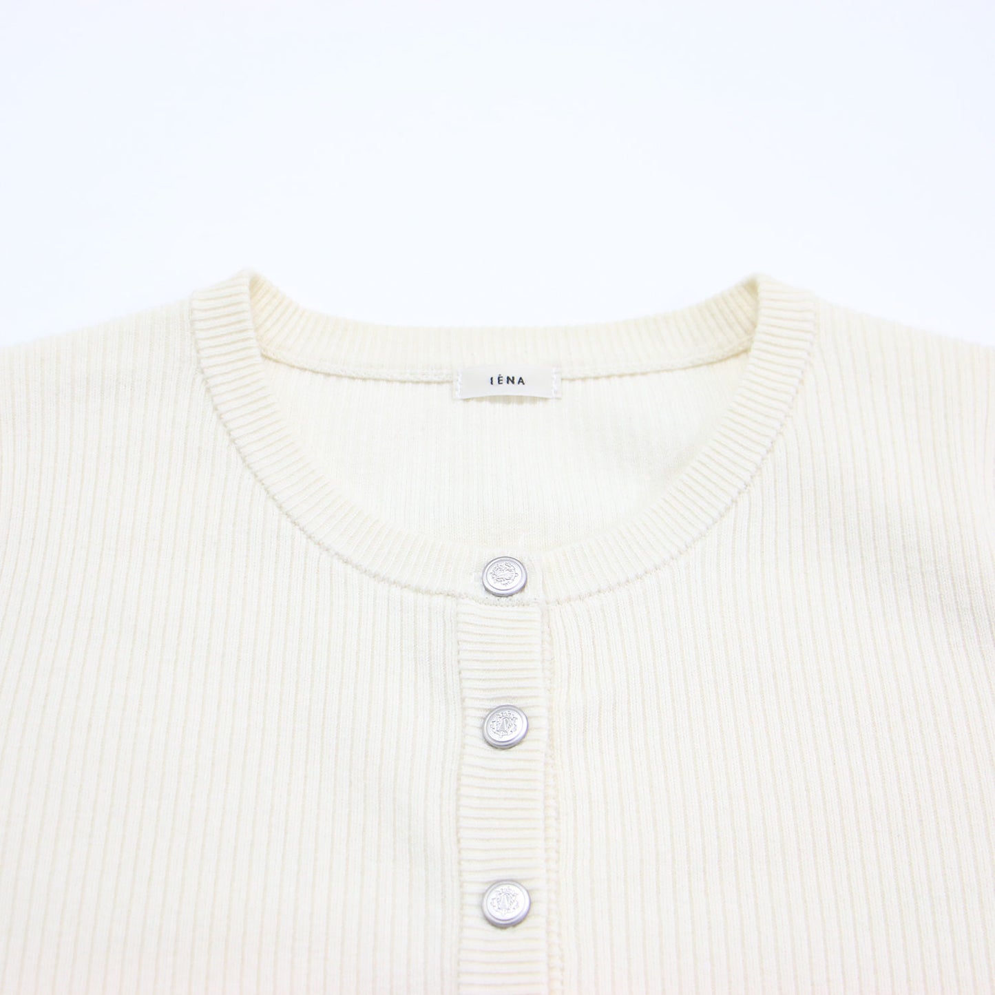 Sn.WEEKEND リブ カーディガン / ニット 長袖 クルーネック