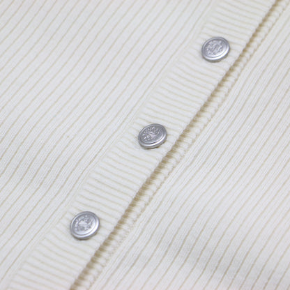 Sn.WEEKEND リブ カーディガン / ニット 長袖 クルーネック