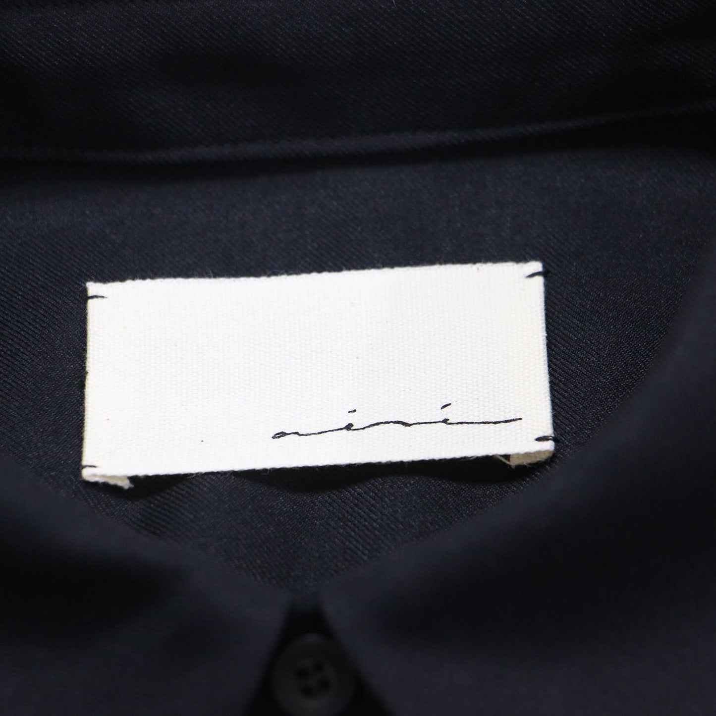 オーバー パウダーツイル シャツ / over powder twill shirt 長袖 レギュラーカラー カットオフ