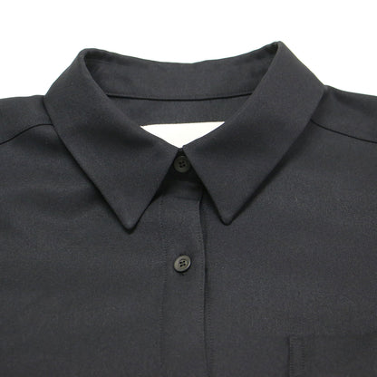 オーバー パウダーツイル シャツ / over powder twill shirt 長袖 レギュラーカラー カットオフ