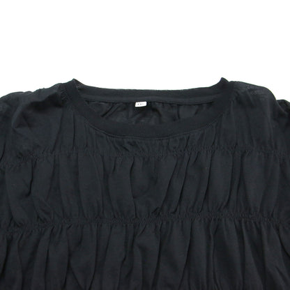 25春夏 ツイスト ジャージー シャーリング Tシャツ / Twist jersey shirring Tshirt カットソー 半袖 クルーネック コットン