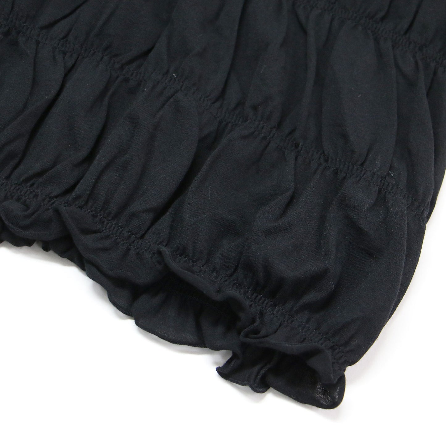 25春夏 ツイスト ジャージー シャーリング Tシャツ / Twist jersey shirring Tshirt カットソー 半袖 クルーネック コットン