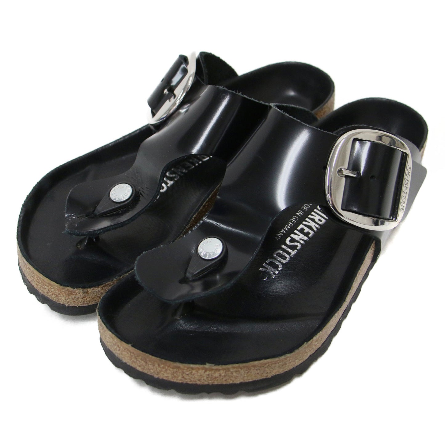 IENA 別注 24春夏 Ramses Big buckle / サンダル トング フラット ビッグバックル ガラスレザー
