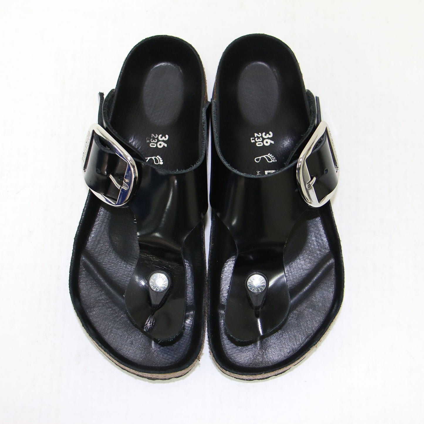 IENA 別注 24春夏 Ramses Big buckle / サンダル トング フラット ビッグバックル ガラスレザー