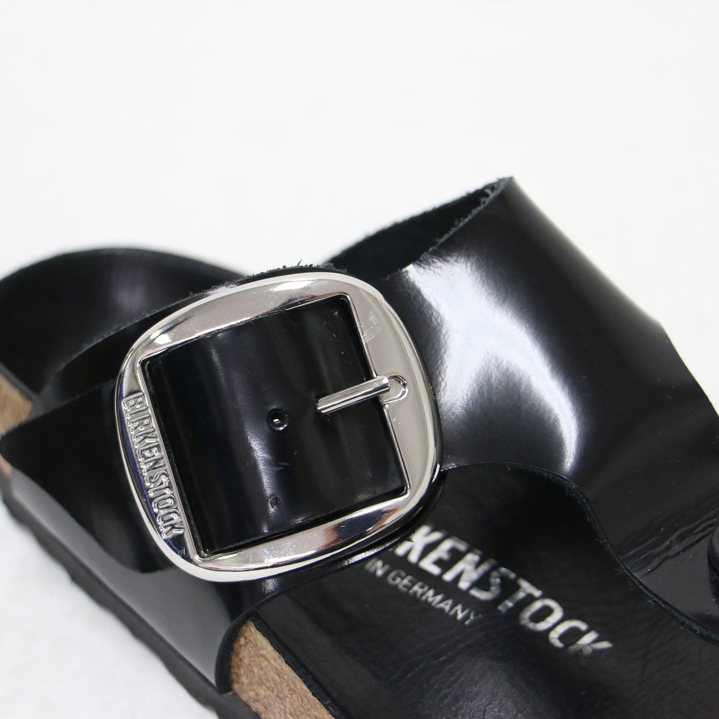 IENA 別注 24春夏 Ramses Big buckle / サンダル トング フラット ビッグバックル ガラスレザー