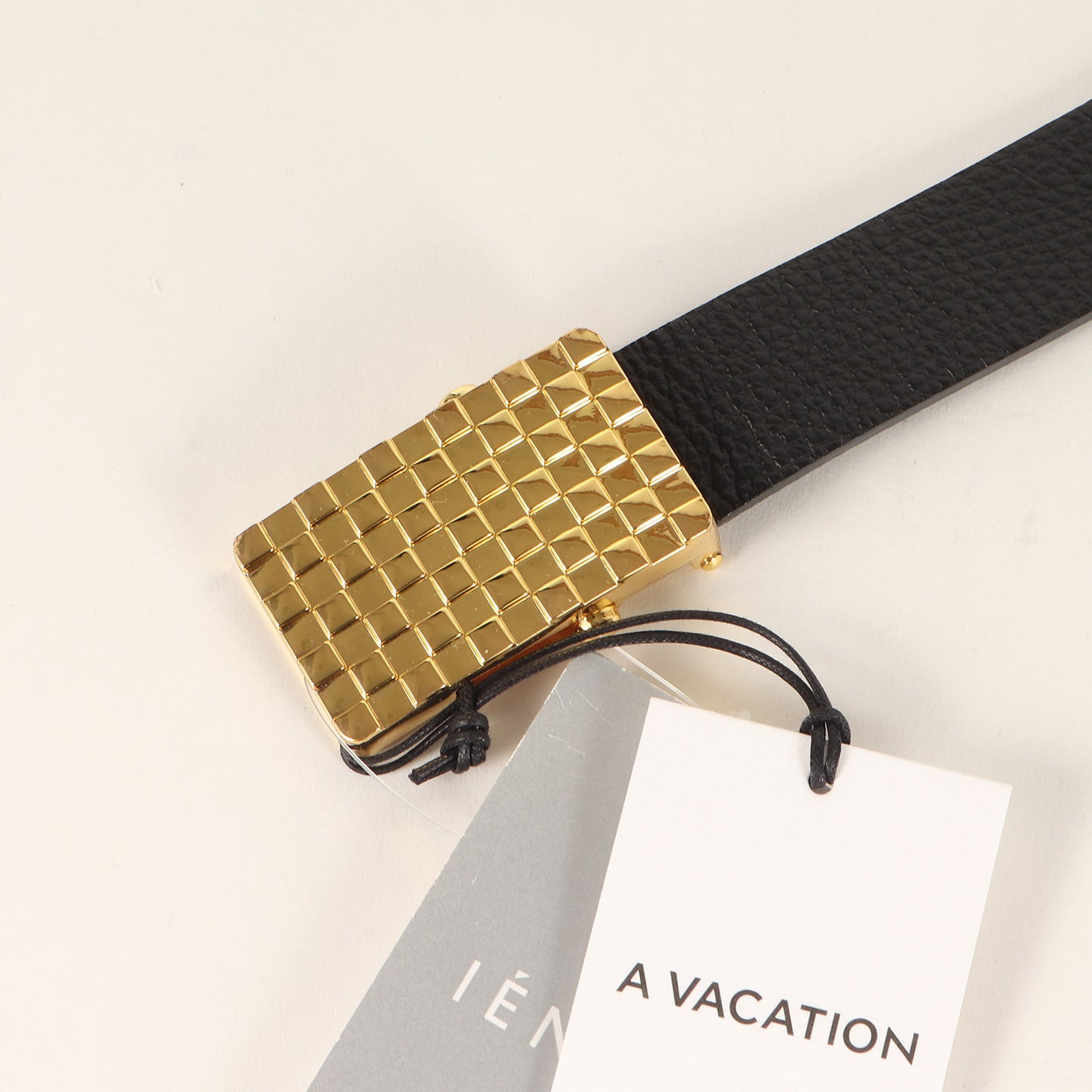 25春夏 メタル バックル レザー ベルト / CHECK GI30 GOLD ガチャベルト 本革