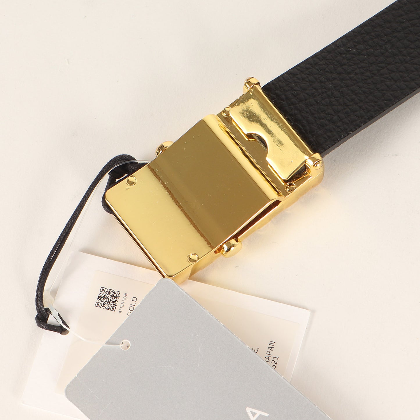 25春夏 メタル バックル レザー ベルト / CHECK GI30 GOLD ガチャベルト 本革