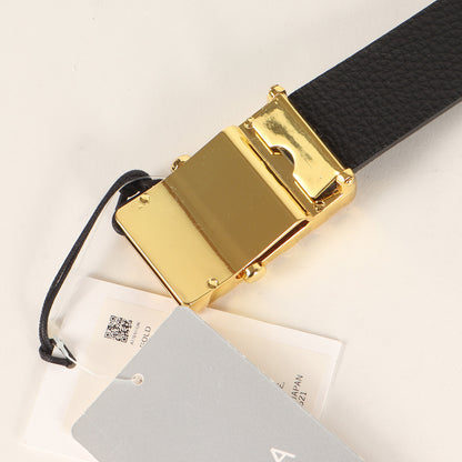 25春夏 メタル バックル レザー ベルト / CHECK GI30 GOLD ガチャベルト 本革