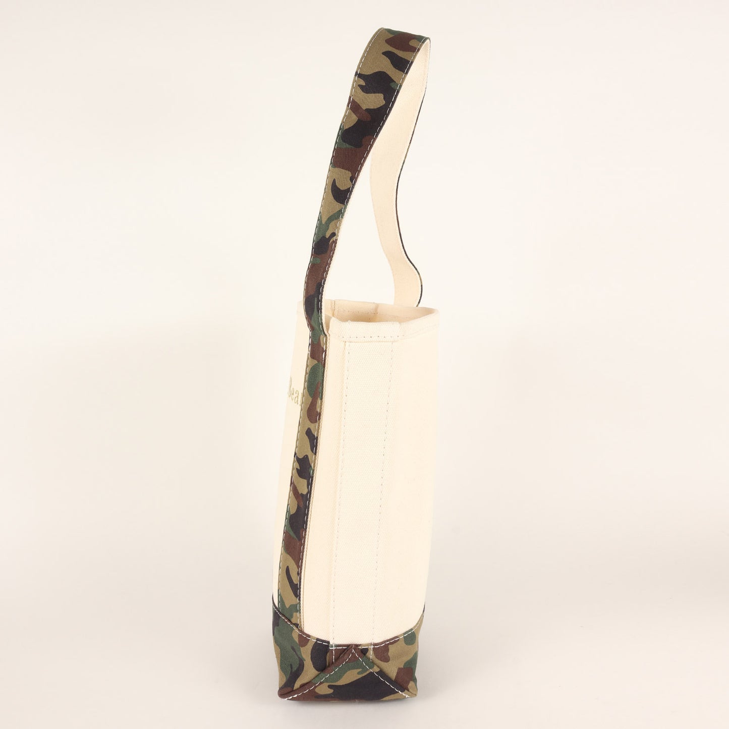 シリンダー トート バッグ / ワンショルダー 肩掛け カモフラ柄 キャンバス コットン