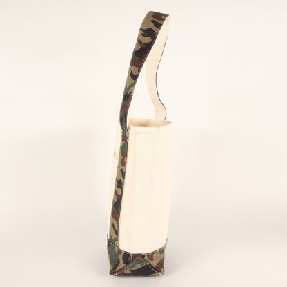 シリンダー トート バッグ / ワンショルダー 肩掛け カモフラ柄 キャンバス コットン