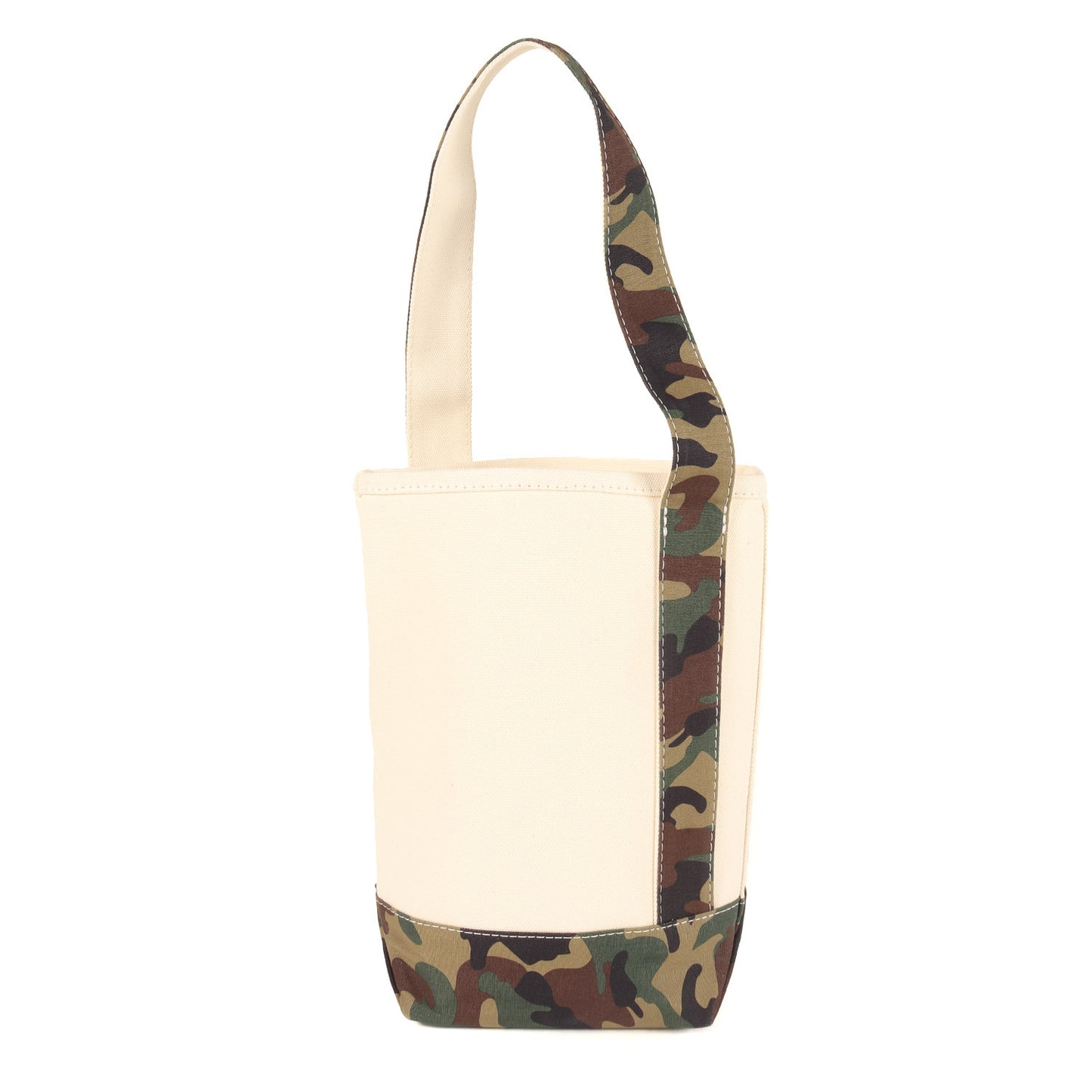 シリンダー トート バッグ / ワンショルダー 肩掛け カモフラ柄 キャンバス コットン