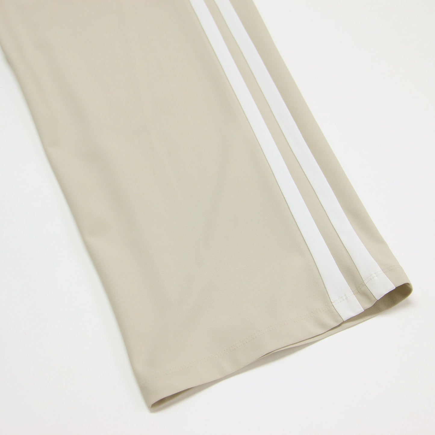 サイドライン ストレート パンツ / トラックパンツ ハイウエスト ウエストゴム ストレッチ