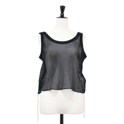 25春夏 コットン ポリエステル メッシュ タンクトップ / COTTON POLYESTER MESH TANK TOP プルオーバー ショート丈